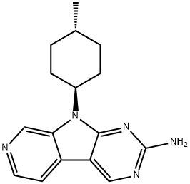 9H-Pyrido[4',3':4,5]pyrrolo[2,3-d]pyrimidin-2-amine, 9-(trans-4-methylcyclohexyl)- Struktur