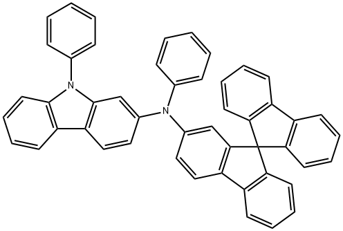 N,9-二苯基-N-9,9'-螺双[9H-芴] -2-基-9H-咔唑-2-胺 结构式