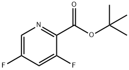 2-Pyridinecarboxylic acid, 3,5-difluoro-, 1,1-dimethylethyl ester Struktur