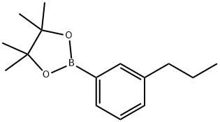 4,4,5,5-四甲基2-(3-丙基苯基)-1,3,2-二氧硼杂环戊烷, 1402884-05-2, 结构式