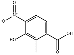 Benzoic acid, 3-hydroxy-2-methyl-4-nitro- Struktur