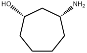 (1S,3R)-3-Amino-cycloheptanol Structure
