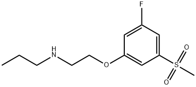 1-Propanamine, N-[2-[3-fluoro-5-(methylsulfonyl)phenoxy]ethyl]- Struktur