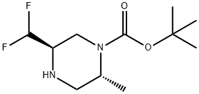 1-Piperazinecarboxylic acid, 5-(difluoromethyl)-2-methyl-, 1,1-dimethylethyl est… Structure