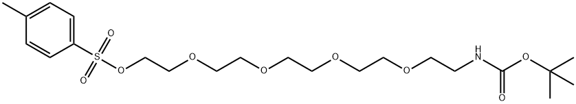 N-叔丁氧羰基-五聚乙二醇-对甲苯磺酸酯, 1404111-69-8, 结构式