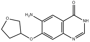 6-氨基-7-[(四氢-3-呋喃基)氧基]-4(3H)-喹唑啉酮,1405180-57-5,结构式