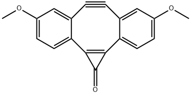 1H-Dibenzo[a,e]cyclopropa[c]cycloocten-1-one, 6,7-didehydro-4,9-dimethoxy- Struktur