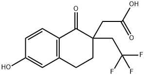 2-(6-Hydroxy-1-oxo-2-(2,2,2-trifluoroethyl)-1,2,3,4-tetrahydronaphthalen-2-yl)acetic acid