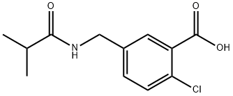 Benzoic acid, 2-chloro-5-[[(2-methyl-1-oxopropyl)amino]methyl]- Structure