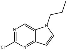5H-Pyrrolo[3,2-d]pyrimidine, 2-chloro-5-propyl- Struktur