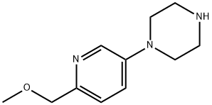 Piperazine, 1-[6-(methoxymethyl)-3-pyridinyl]- Struktur
