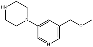 Piperazine, 1-[5-(methoxymethyl)-3-pyridinyl]- 结构式