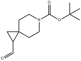 6-Azaspiro[2.5]octane-6-carboxylic acid, 1-formyl-, 1,1-dimethylethyl ester Structure