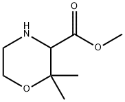 3-Morpholinecarboxylic acid, 2,2-dimethyl-,methylester Struktur
