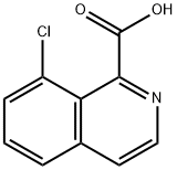 1-Isoquinolinecarboxylic acid, 8-chloro- 结构式