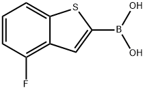 (4-fluoro-1-benzothiophen-2-yl)boronic acid 结构式