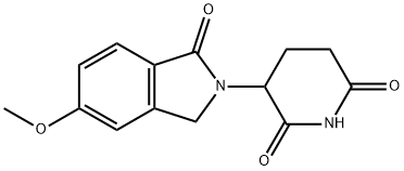 2,6-Piperidinedione, 3-(1,3-dihydro-5-methoxy-1-oxo-2H-isoindol-2-yl)- 结构式