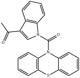 Ethanone, 1-[1-(10H-phenothiazin-10-ylcarbonyl)-1H-indol-3-yl]- Struktur