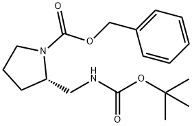 1-Pyrrolidinecarboxylic acid, 2-[[[(1,1-dimethylethoxy)carbonyl]amino]methyl]-, phenylmethyl ester, (S)- (9CI) Struktur
