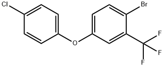 1-?bromo-?4-?(4-?chlorophenoxy)?-?2-?(trifluoromethyl)?- Benzene Struktur