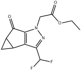 Ethyl 2-(3-(difluoromethyl)-5-oxo-3b,4,4a,5-tetrahydro-1H-cyclopropa[3,4]cyclopenta[1,2-c]pyrazol-1-yl)acetate