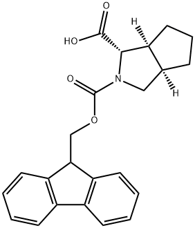 （1S，3aR，6aS）-2-{[（（9H-芴-9-基）甲氧基]羰基]}-八氢环戊[c]吡咯-1-羧酸,1418311-56-4,结构式