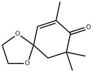 7,9,9-三甲基-1,4-二氧杂螺[4.5] 癸-5-烯-8-酮, 14203-64-6, 结构式