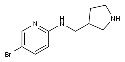 2-Pyridinamine, 5-bromo-N-(3-pyrrolidinylmethyl)- 结构式