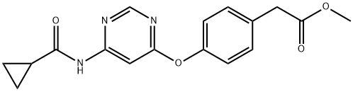 1421227-57-7 Methyl 2-(4-(6-(cyclopropanecarboxaMido)pyriMidin-4-yloxy)phenyl)acetate