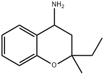 2H-1-Benzopyran-4-amine, 2-ethyl-3,4-dihydro-2-methyl- Struktur