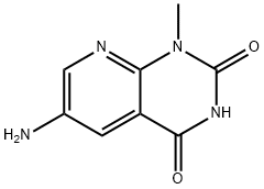 Pyrido[2,3-d]pyrimidine-2,4(1H,3H)-dione, 6-amino-1-methyl- 化学構造式