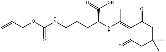 L-Ornithine, N2-[1-(4,4-dimethyl-2,6-dioxocyclohexylidene)ethyl]-N5-[(2-propen-1-yloxy)carbonyl]- Structure