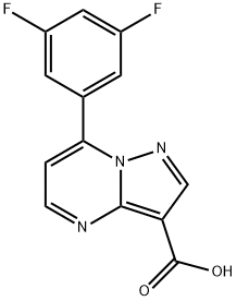 Pyrazolo[1,5-a]pyrimidine-3-carboxylic acid, 7-(3,5-difluorophenyl)- Structure