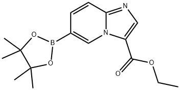 6-(4,4,5,5-四甲基-1,3,2-二噁硼烷-2-基)咪唑并[1,2-A]吡啶-3-羧酸乙酯, 1426136-45-9, 结构式