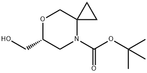 (R)-6-(羟甲基)-7-氧代-4-氮杂螺[2.5]辛烷-4-羧酸叔丁酯, 1427175-16-3, 结构式