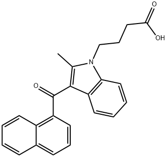 JWH-016 N-BUTANOIC ACID METABOLITE, 1427325-06-1, 结构式
