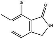 7-溴-6-甲基异吲哚-1-酮 结构式