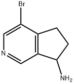 4-溴-6,7-二氢-5H-环戊二烯并[C]吡啶-7-胺 结构式