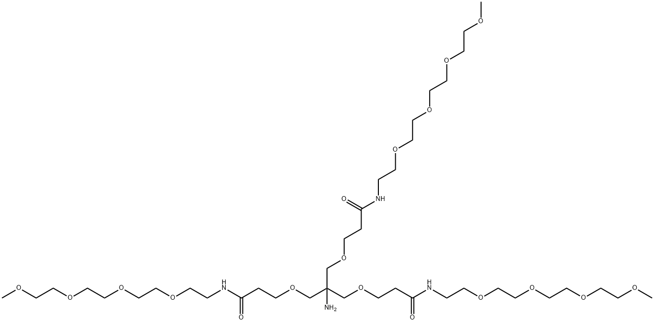 Amino-Tri-(m-PEG4-ethoxymethyl)-methane,1428661-67-9,结构式
