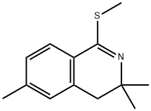 Isoquinoline, 3,4-dihydro-3,3,6-trimethyl-1-(methylthio)- Struktur