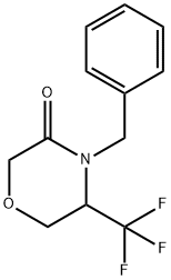 3-Morpholinone, 4-(phenylmethyl)-5-(trifluoromethyl)- Struktur