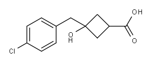 Cyclobutanecarboxylic acid, 3-[(4-chlorophenyl)methyl]-3-hydroxy-,1431568-60-3,结构式