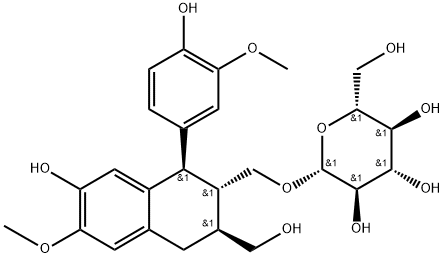 (-)-Isolariciresinol 9'-O-glucoside 结构式