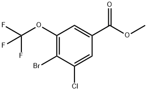 methyl 4-bromo-3-chloro-5-(trifluoromethoxy)benzoate, 1433280-61-5, 结构式