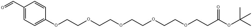 ALD-PH-PEG5-CH2CH2COOTBU, 1433996-83-8, 结构式