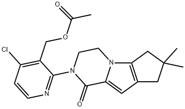 (4-chloro-2-{4,4-dimethyl-9-oxo-1,10-diazatricyclo[6.4.0.02,]dodeca-2(6),7-dien-10-yl}pyridin-3-yl)methyl acetate 结构式