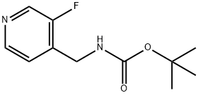 Carbamic acid, N-[(3-fluoro-4-pyridinyl)methyl]-, 1,1-dimethylethyl ester Structure