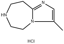 5H-Imidazo[1,2-d][1,4]diazepine, 6,7,8,9-tetrahydro-3-methyl-, hydrochloride (1:2),1440955-35-0,结构式