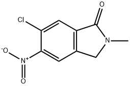 1H-Isoindol-1-one, 6-chloro-2,3-dihydro-2-methyl-5-nitro- Struktur