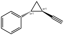 Benzene, [(1R,2R)-2-ethynylcyclopropyl]-, rel- Struktur